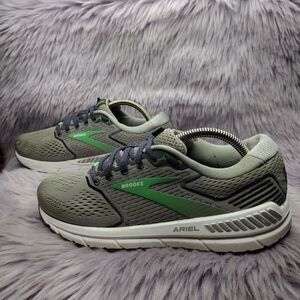 BROOKS Ariel 20 Running Shoes Womens 9.5 Alloy Blackened Pearl Green